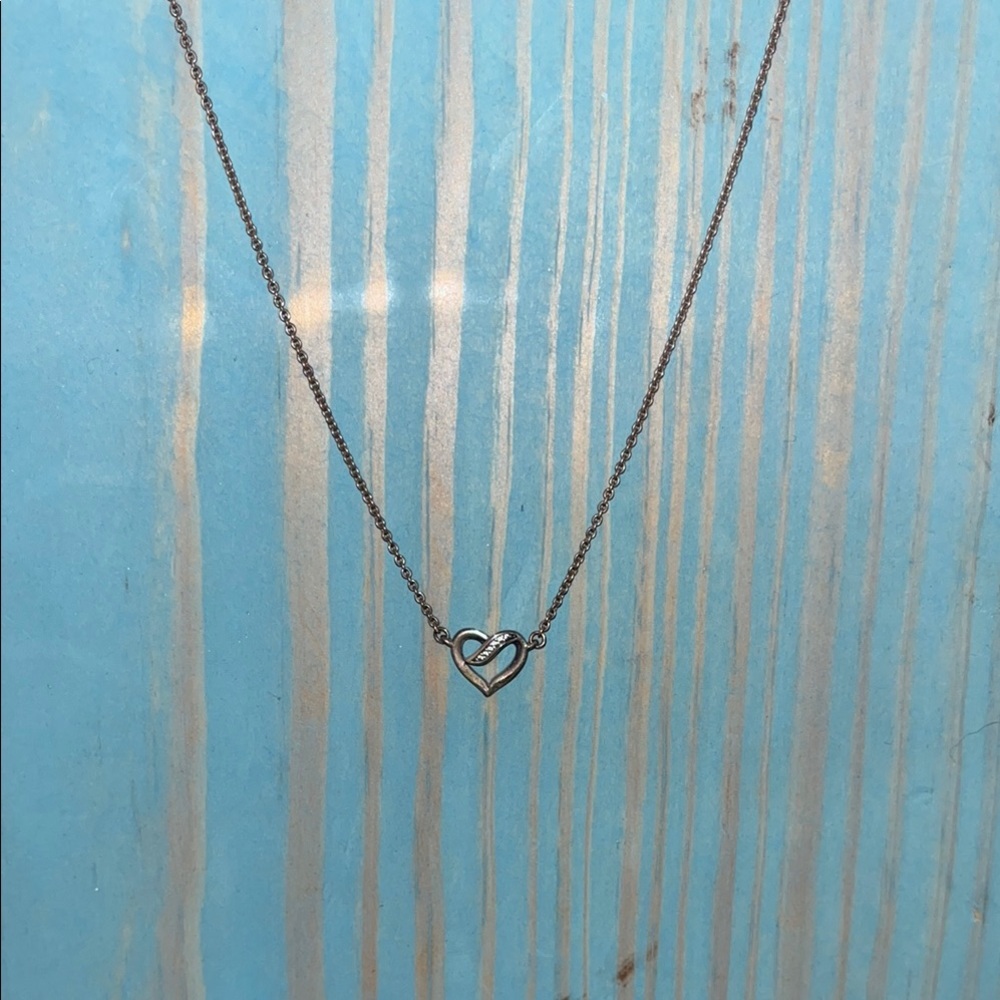 Pandora Silver Heart Pendant Necklace